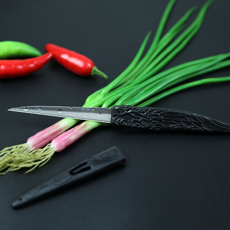 Professional kitchen chef vegetable carving knife, stainless steel food and fruit carving knife, delivered with sharp knife sleeves, no dream domain Item Picture