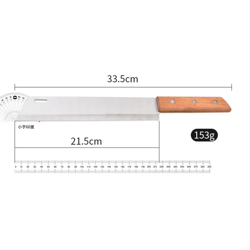 Stainless steel extended fruit knife, household melon cutter, commercial Hami melon long fruit knife, fruit knife Application Scenario