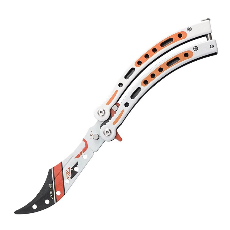 Wholesale of uncut butterfly knife, cold edge stainless steel swing training folding knife, outdoor multi-functional practice tools Item Picture