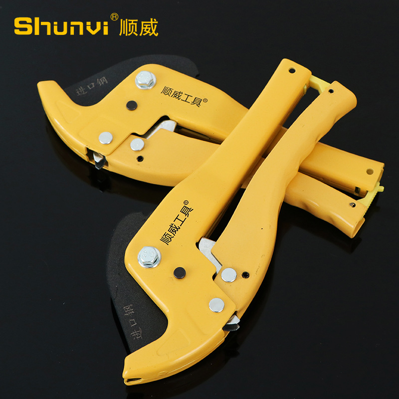 Shunwei large 42MM heavy-duty cutter for cutting PVC pipes, fast scissors, PPR water pipe scissors, and small pipe cutters Specification drawing