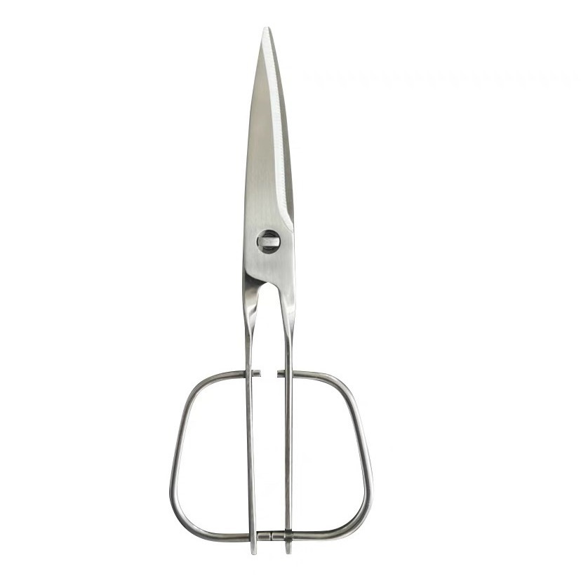 Factory direct supply of all-steel wire handle scissors, kitchen scissors, detachable Korean-style scissors, food scissors, multi-functional barbecue scissors Item Picture
