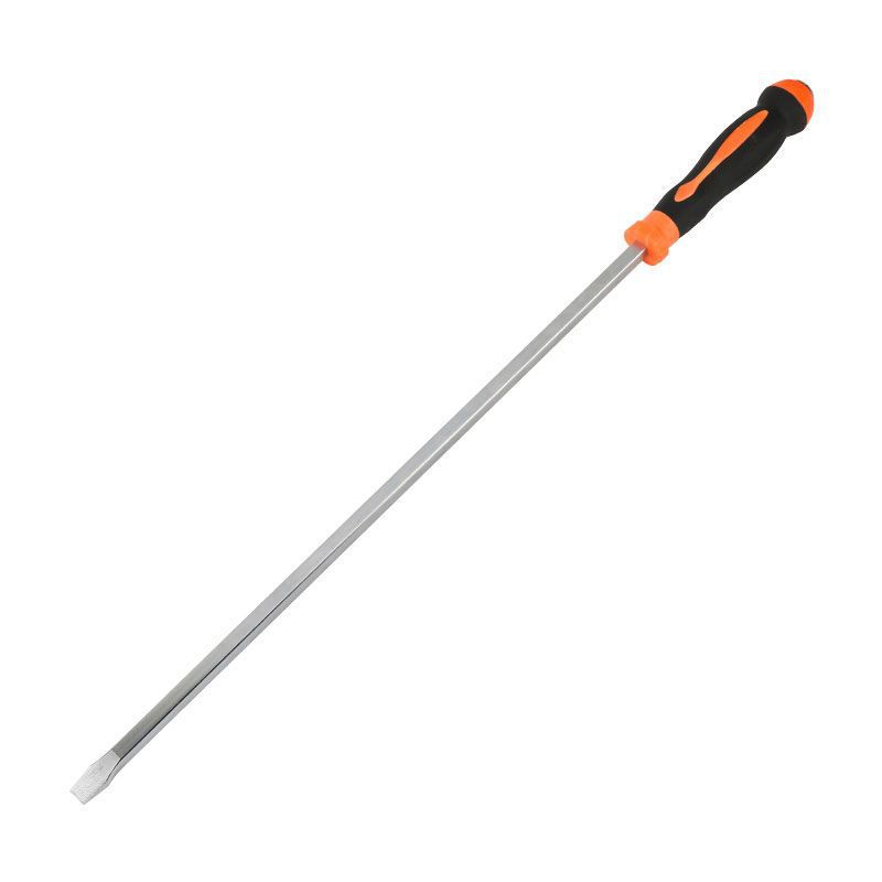 Extended screwdriver, flat-head screwdriver, screwdriver taper, high-hardness crowbar, through-hole long rod, thick screwdriver for self-defense Item Picture
