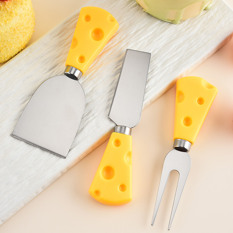 New product in stock: Stainless steel cheese knife, oak cheese knife, pizza knife, butter cheese cutter set, manufacturer's butter knife details Picture