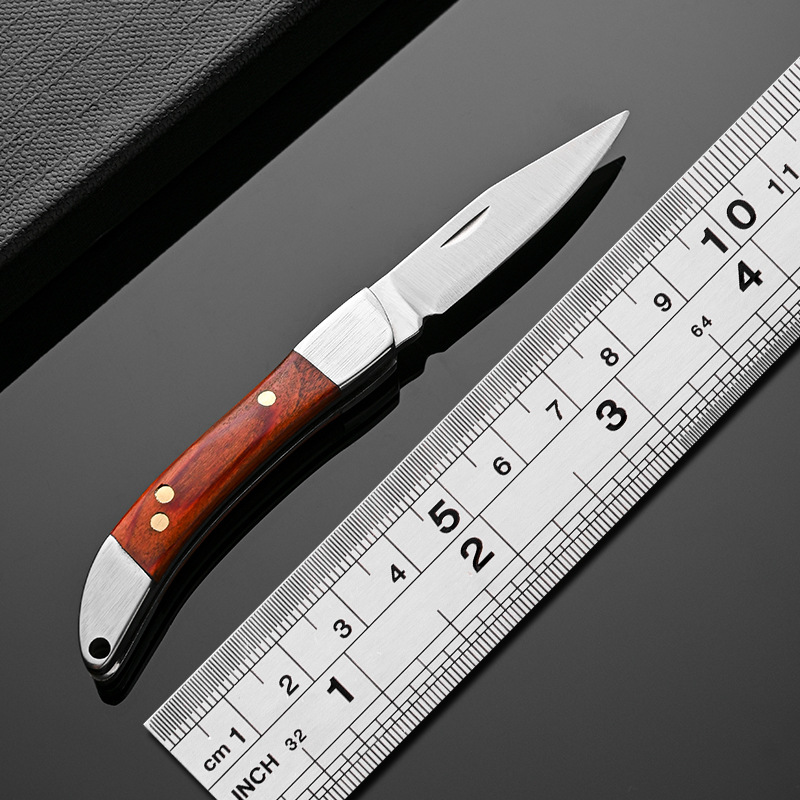 Mini folding knife, express delivery opening knife, outdoor portable knife, small knife, exquisite stainless steel fruit knife details Picture