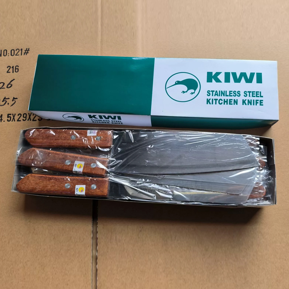 Factory wholesale stainless steel wooden handle knives, kiwi knives, fruit knives, kitchen knives, steak round heads Application Scenario