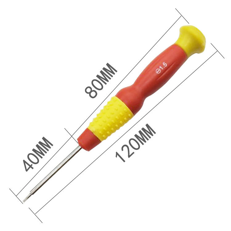 Gourd screwdriver, five-pointed star 0.8,T6,T5,T4,T3 cross straight 0.6Y type screwdriver Specification drawing