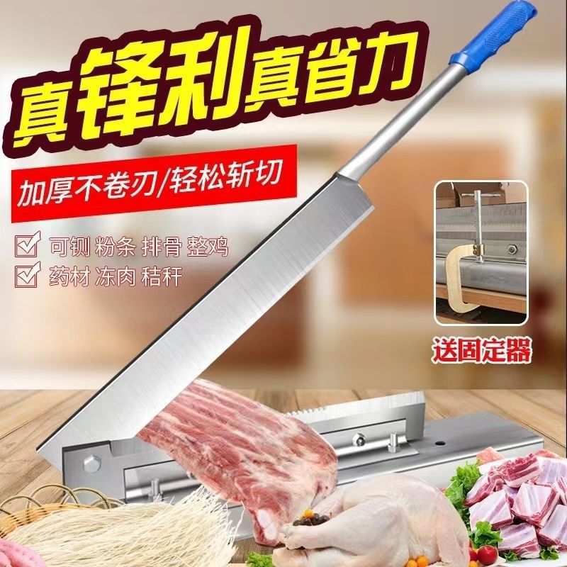 Household guillotine manual rib cutting, small bone cutting machine for pig's feet, commercial knife cutting, chicken rib chopping, knife, free shipping details Picture
