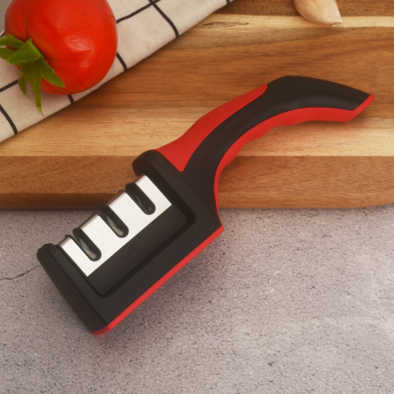 Household multi-functional manual knife sharpener, whetstone, kitchen knives, fruit knives, kitchen tools, sharpening tools, knife sharpening Application Scenario