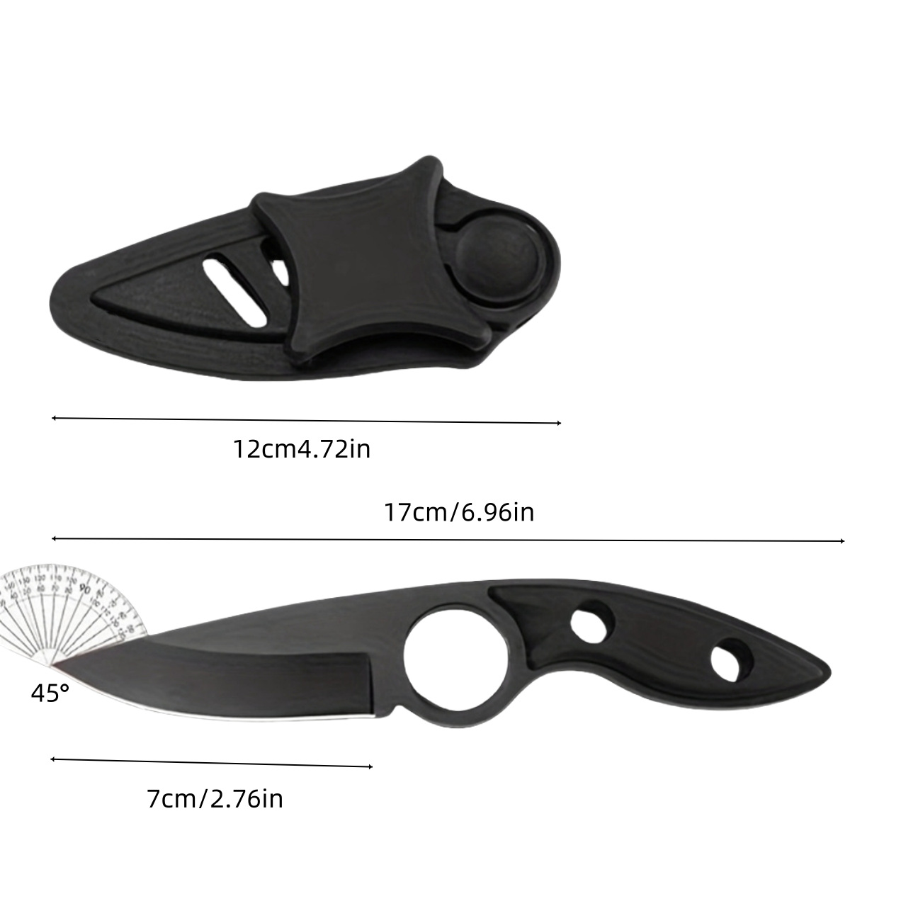 We have an improved version of the outdoor small straight knife with a screw-reinforced knife sleeve and a multi-functional portable outdoor knife in stock Item Picture
