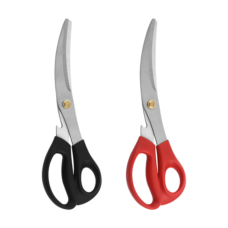 New Yangjiang kitchen scissors, stainless steel Korean barbecue scissors, household extended food cooking scissors Item Picture