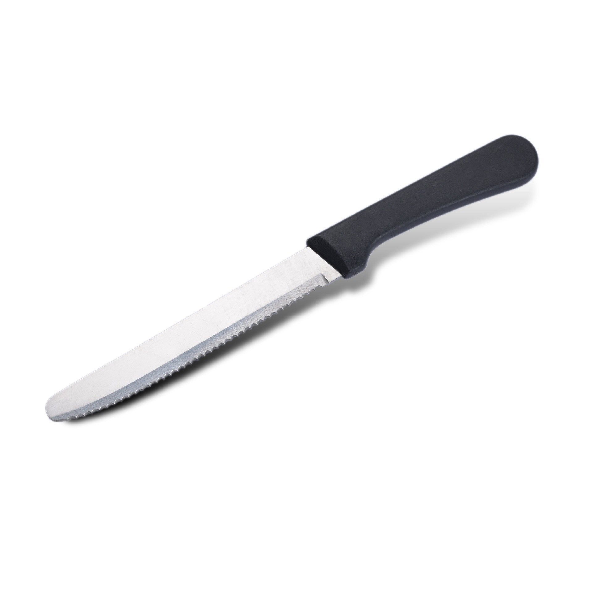Foreign trade stainless steel kitchenware and tableware, steak knife, steak knife, Western cuisine, Amazon practical plastic handle, black Application Scenario