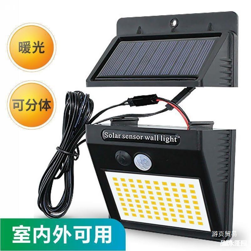 Split-type solar lamp, household indoor and outdoor garden lamp, fully automatic human body sensor lamp, waterproof LE Leide plant full figure