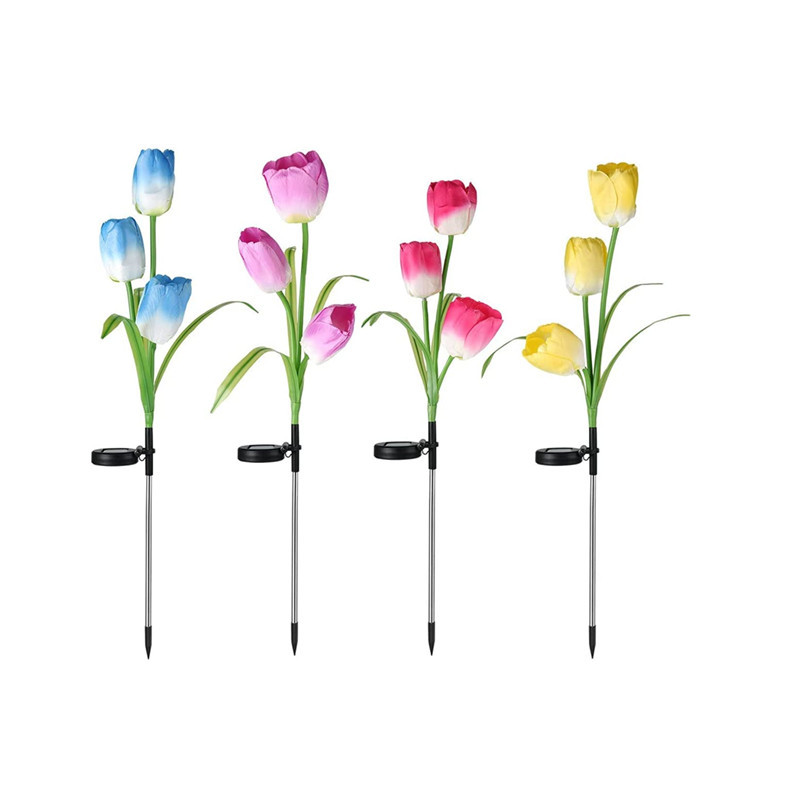Garden lights, solar tulip lamps, outdoor lawn led ground-insertion garden decoration, night landscape lights, park waterproof lights Item Picture