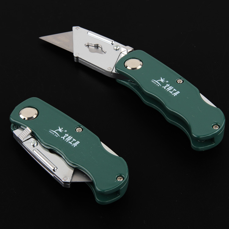 Wholesale heavy-duty folding utility knives, paper cutting knives, wallpaper knives, large carpet cutting knives, and multi-functional tool knives details Picture