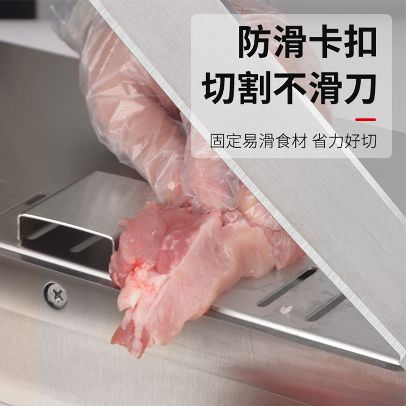 Stainless steel frozen meat knife, frozen mutton and traditional Chinese medicine frozen meat bone cutting machine, pork rib and pig's foot bone cutting guillotine, old-fashioned guillotine Specification drawing