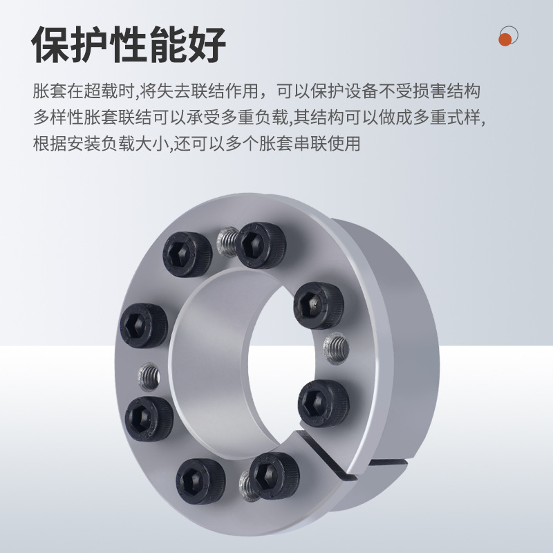 Z8 expansion sleeve, ZJ6 expansion sleeve, EUX21 keyless shaft liner, KTR206 expansion sleeve, TLK133 expansion sleeve, expansion coupling sleeve details Picture