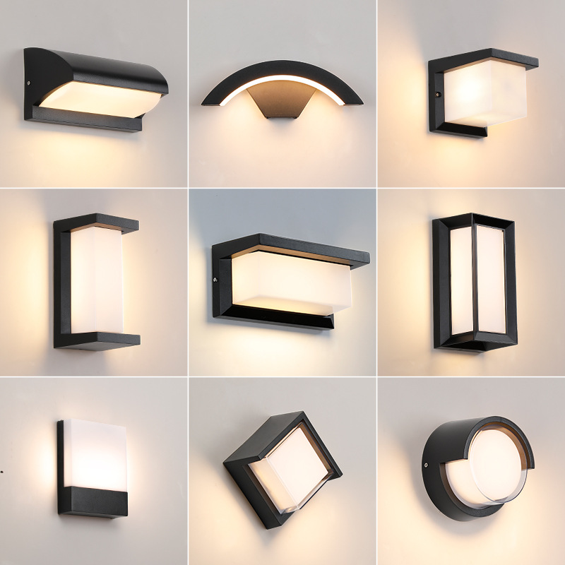 Outdoor waterproof led wall lamps, storefront lamps, balcony corridor exterior wall lamps, courtyard exposed table lamps, garden lamps, outdoor wall lamps full figure