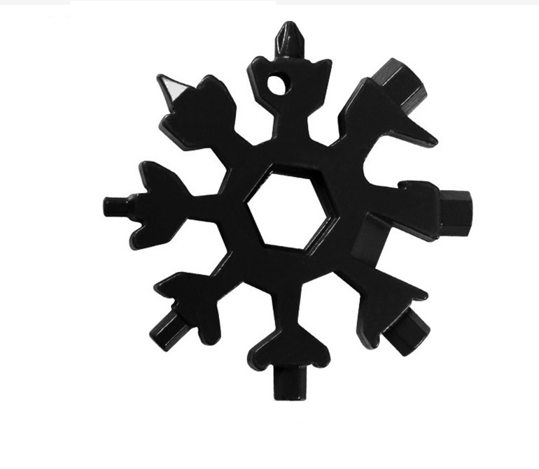 18-in-one multi-functional snowflake tool card, thickened all-steel snowflake wrench for daily household use, mini screwdriver undefined