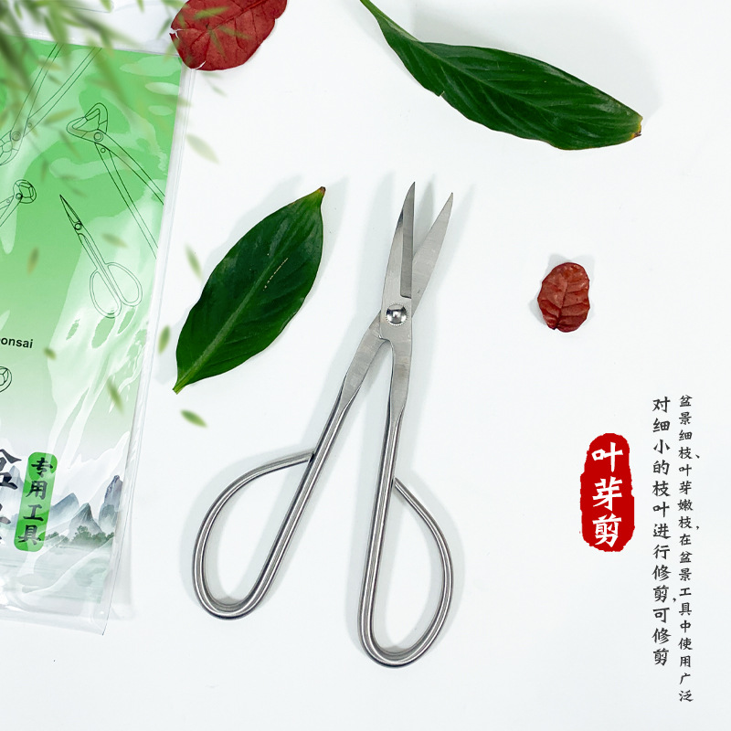 Bonsai tools, bonsai scissors, potted plant scissors, garden scissors, unpruned steel pruning pliers sets, leaf bud spherical scissors details Picture