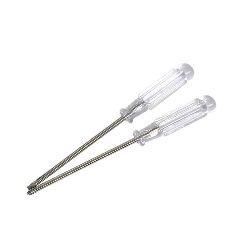 Crystal transparent 3mm cross-shaped flat-head small screwdriver, 120-long mini screwdriver, home appliance toy gift, small screwdriver Item Picture