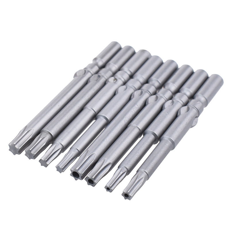 Nigao S2 steel 5mm 801 plum blossom electric screwdriver bit, electric screwdriver bit, screwdriver head, round handle screwdriver tip, strong magnetic electric drill tip Item Picture