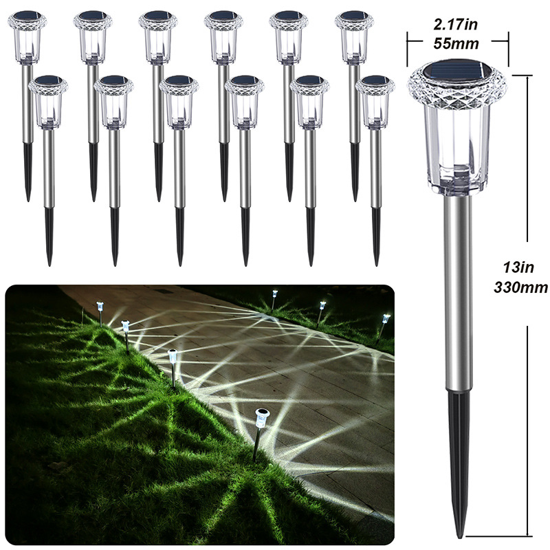 Solar white led lawn lights, scenic area decoration, solar lawn lights, corridor solar lawn lights wholesale details Picture