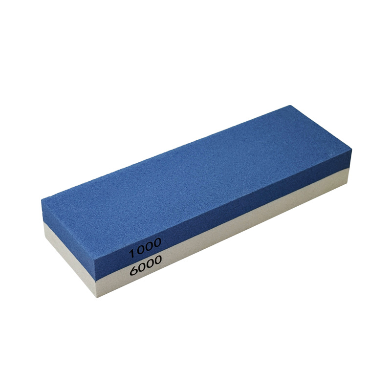 7-inch anti-slip stand oilstone grinding stone household set, grinding stone for kitchen knives, scissors, manual knife sharpener, whetstone strip Item Picture