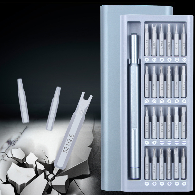 Factory direct sales of 115/112/25/32 screwdriver sets, multi-functional home mobile phone and computer repair tools Specification drawing