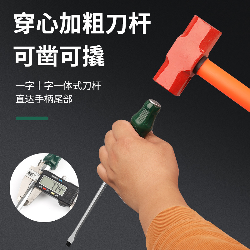 Xindun through-hole screwdriver, flat-head screwdriver, cross screwdriver, can strike flat-head screwdriver set, extended plum blossom Application Scenario