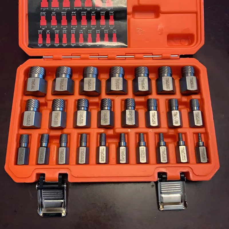 25-piece set of damaged screw and bolt remover, broken screw and slipping hex socket screw removal tool Specification drawing