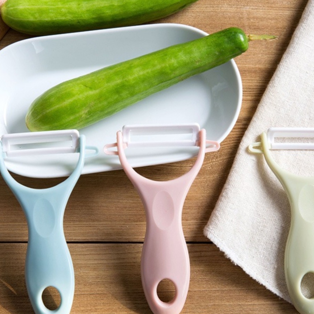 Ceramic fruit and potato peeler, kitchen multi-functional planer, household apple peeler, peeler details Picture