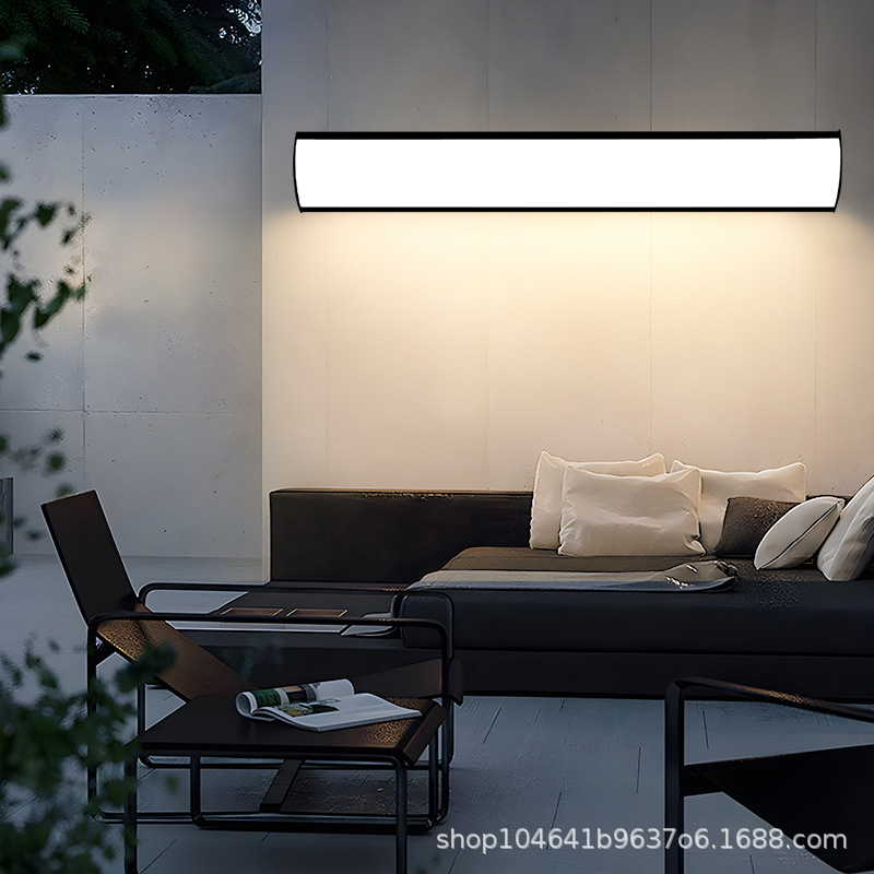 Long strip creative outdoor courtyard wall lamp, waterproof staircase corridor upgrade aluminum material, simple design exterior wall lamp for courtyard full figure