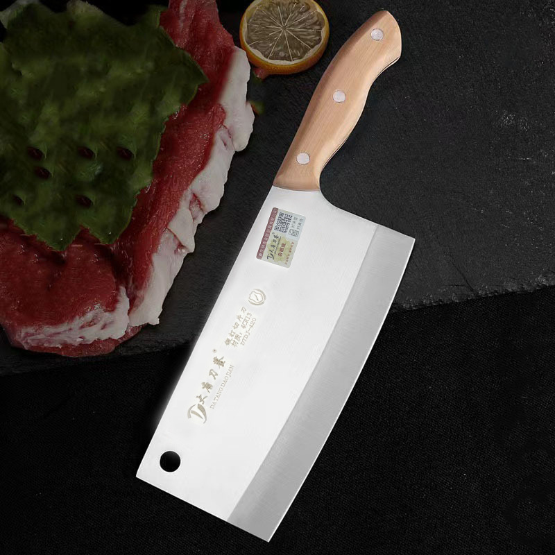Yangjiang kitchen knives, chef's knives, household slicing knives, street food cutting knives, kitchen wooden handle slicing ladies' knives full figure