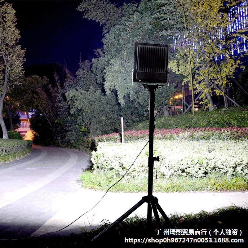 Bracket lighting, searchlight, plug lamp, night mobile tripod, construction work, floor lamp, led emitter, German company full figure