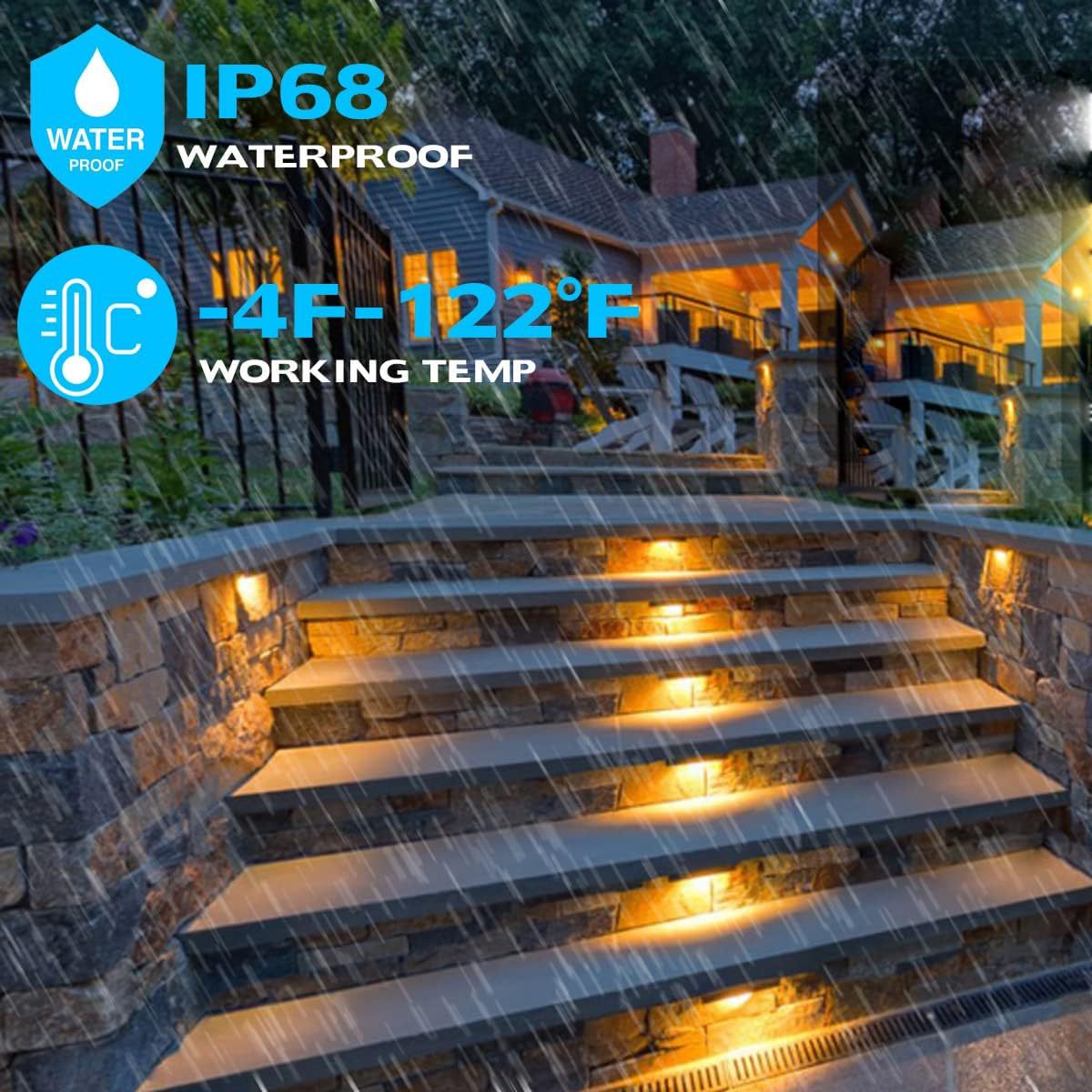 New RGBCW Bluetooth MESH staircase light, outdoor waterproof step light, APP smart LED step light, 12-24V Item Picture