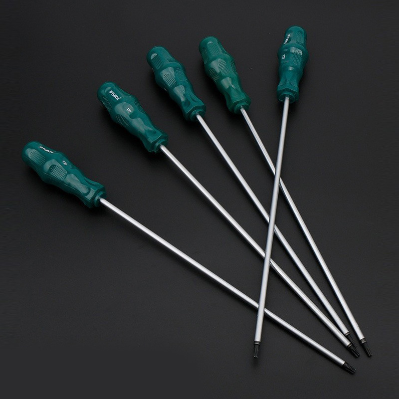 Extended patterned screwdriver, cross-shaped screwdriver T15-T20-T25-T27-T30 magnetic screwdriver, star-shaped screwdriver Specification drawing
