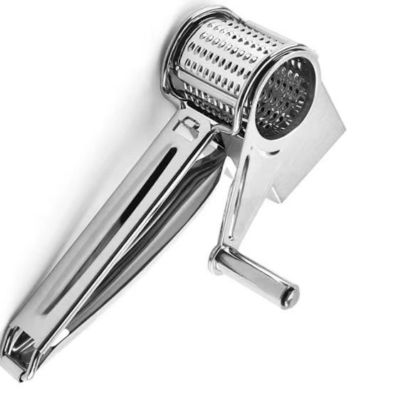 Stainless steel cheese grater, hand-cranked and rotating cheese grater, kitchen creative cheese grater, household stock Application Scenario