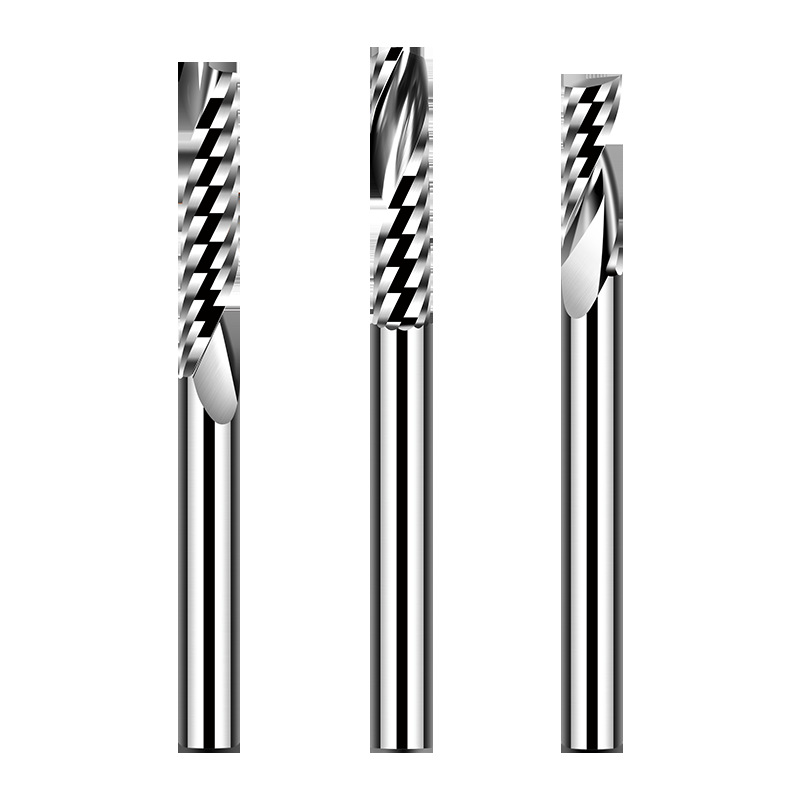 Single-edge milling cutter 3.175, left and right helical milling cutter for aluminum, acrylic single-edge cutter, advertising cutting and engraving cutter, extended Item Picture