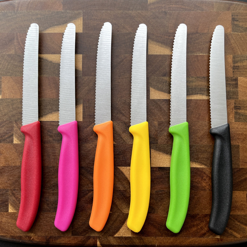 Cross-border exclusive stainless steel steak knives, serrated Western dining knives, restaurant and hotel tableware, camping Western steak knives in stock details Picture