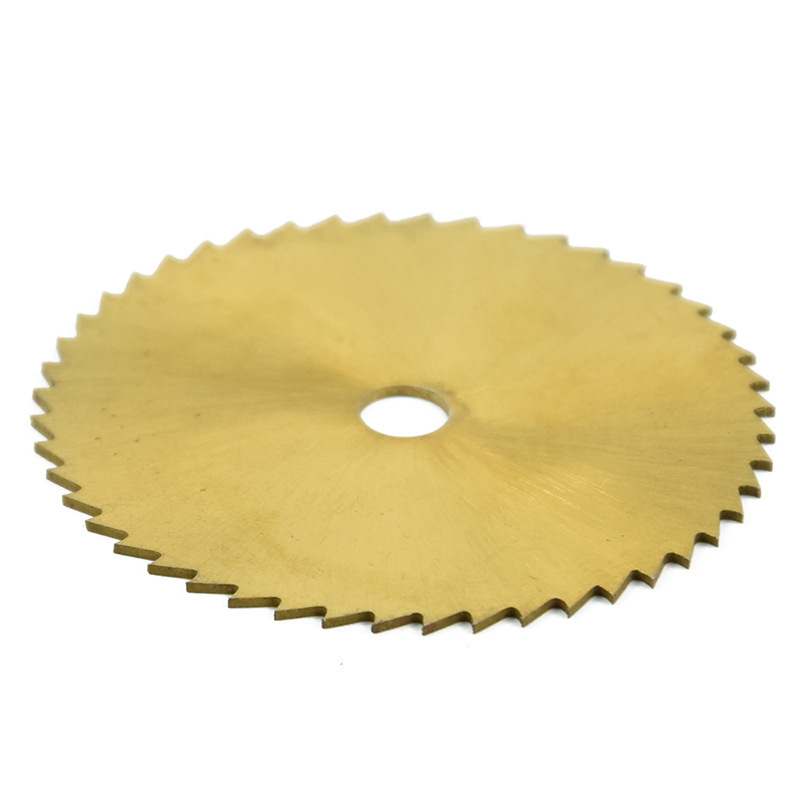 Wholesale of HSS high-speed steel golden small saw blades, metal woodworking plastic electric grinding 50mm mini circular saw blades Item Picture