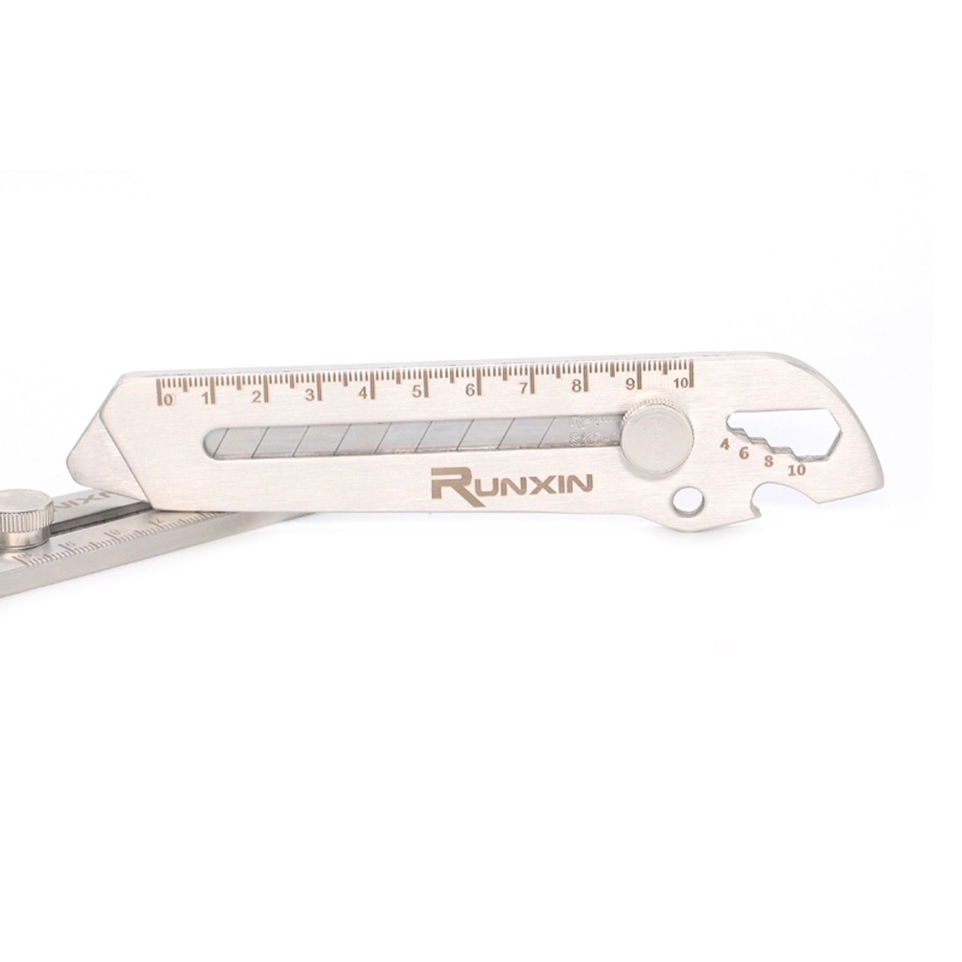 Stainless steel utility knife, sharp, portable outdoor multi-functional knife, Runxin 301, rust-free, durable knife stand, cutting knife Item Picture