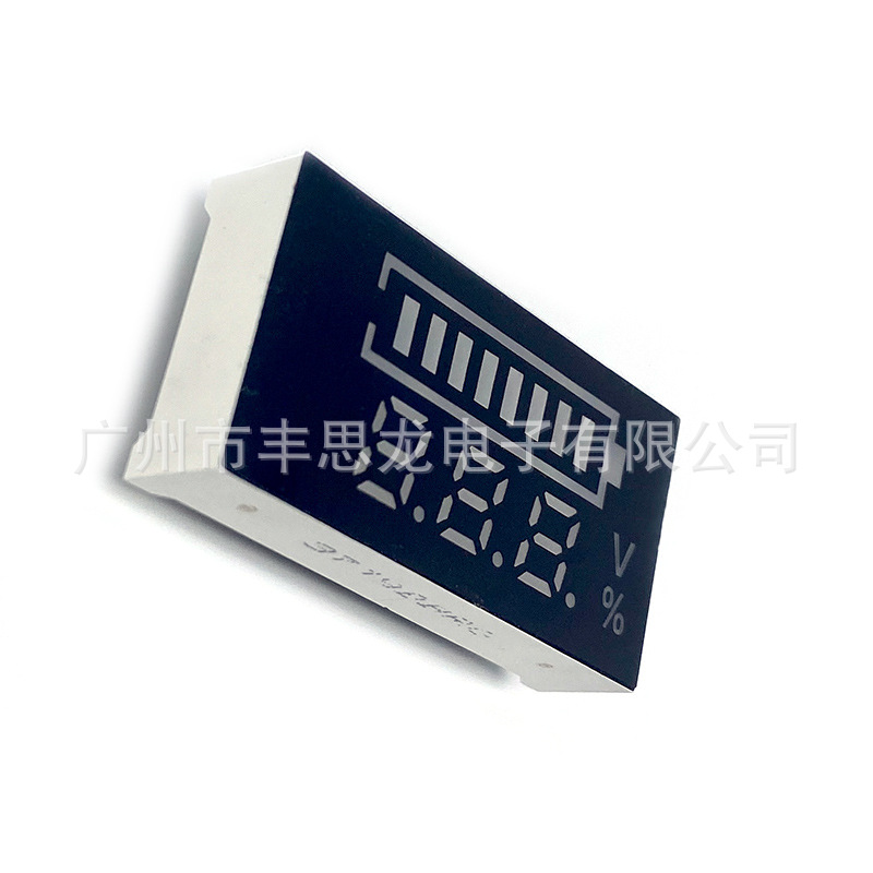 Digital tube display for battery level, 3719 color screen with blue light for both positive and negative. Available in stock Specification drawing