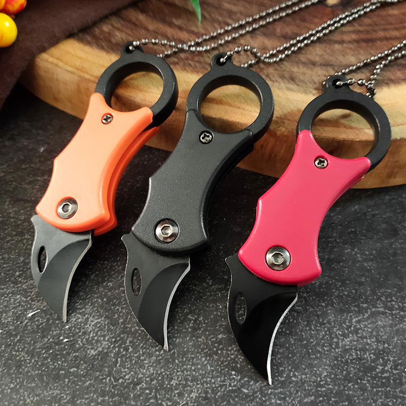 Mini knife, portable package opening knife, folding fruit knife, convenient key knife, household fruit and vegetable knife, peeler knife, eagle claw knife full figure