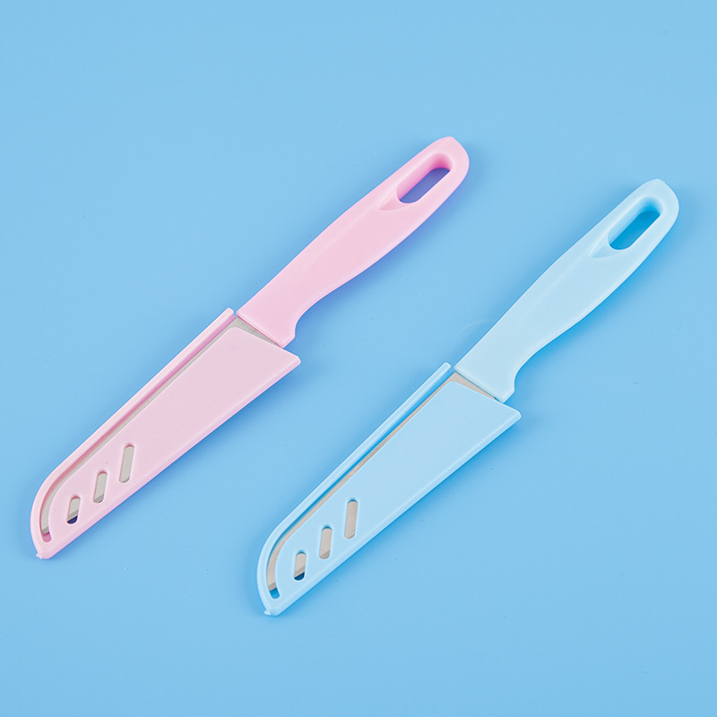 Ready-made fruit knives, colorful portable small knives, fruit peelers, kitchen and household portable stainless steel fruit peel knives, new models details Picture