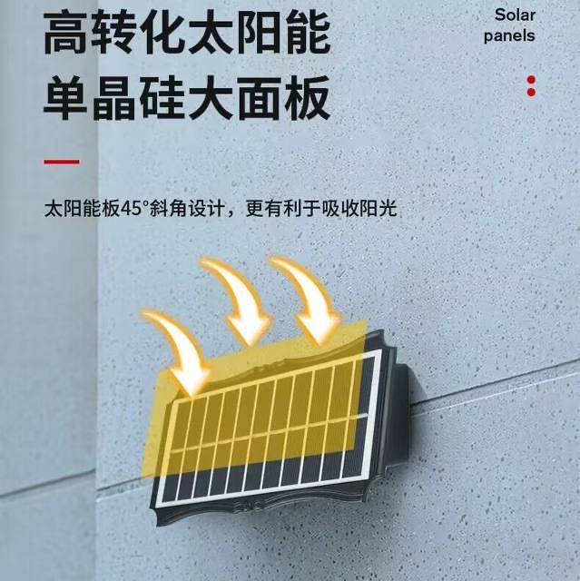 Solar-powered outdoor wall-washing lights, outdoor courtyard waterproof, villa garden wall lamps, landscape decoration and arrangement spotlights details Picture