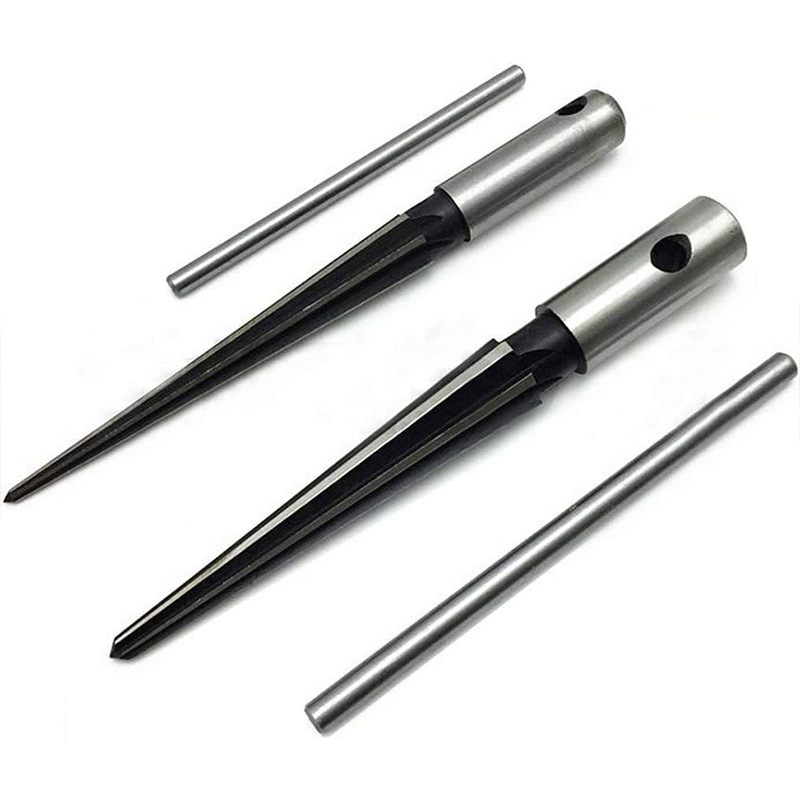 Hand-used conical reamers 1/8-1/2(3-13mm), 5-16 hole-making tools, conical reamers and chamfering devices, precision Specification drawing