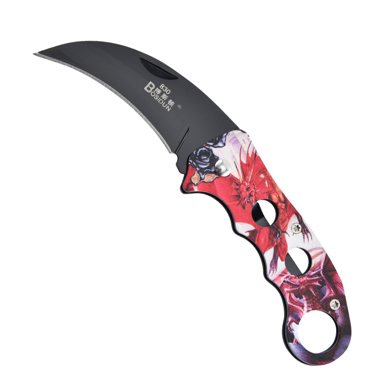 Factory direct sales supply of high-hardness outdoor folding knives, fruit knives, portable knives, camping survival knives and self-defense claw knives undefined