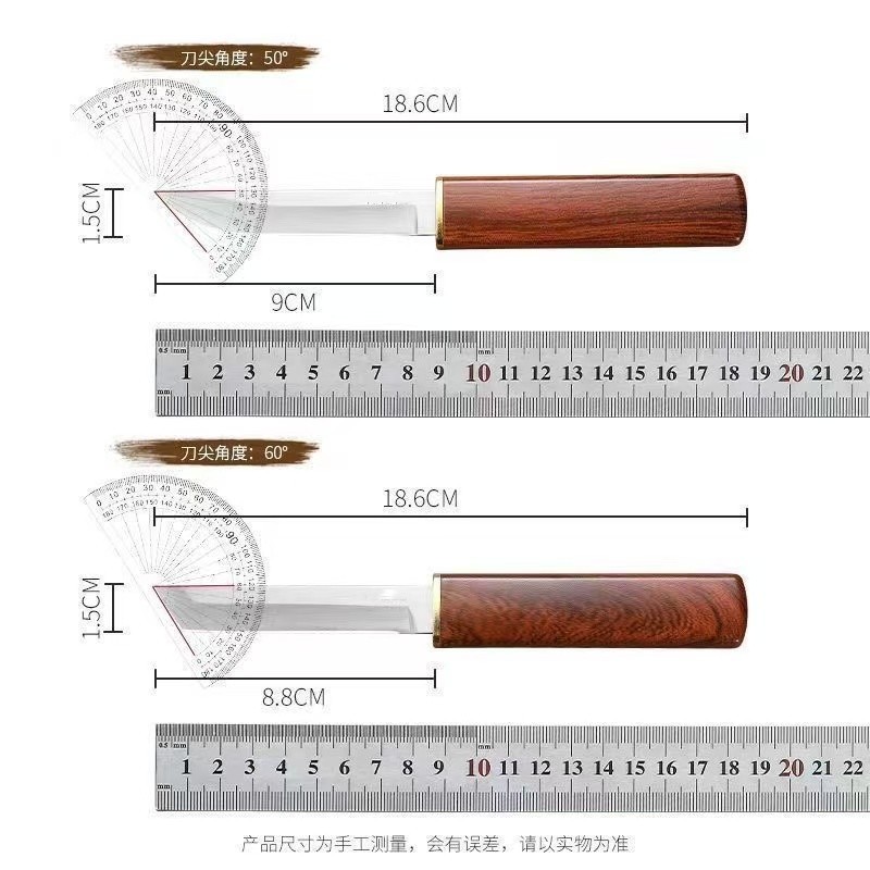 The new outdoor internet-famous fruit knife, a high-hardness, multi-functional stainless steel double-sided knife, is made of dragon and phoenix mother and child Application Scenario
