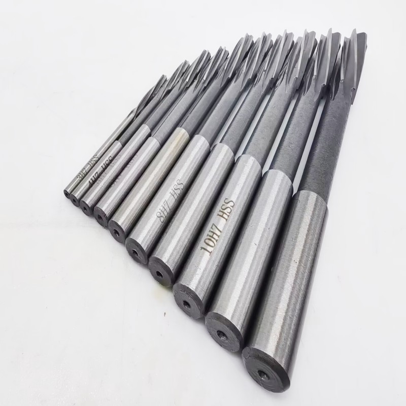 Straight handle machine spiral reamer W4241 high-speed steel spiral reamer 3-4-5-6-8-10-12H7 manufacturer wholesale Item Picture
