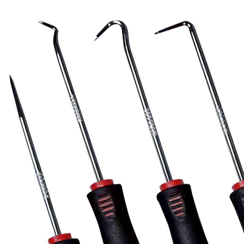 Oil seal hook, oil seal screwdriver, auto maintenance tool manufacturer wholesale, red and black (short) single piece Application Scenario